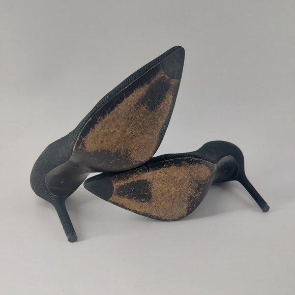 Stuart Weitzman Women's Black Pumps Almond Toe High Heels Size 7 M - Picture 12 of 16